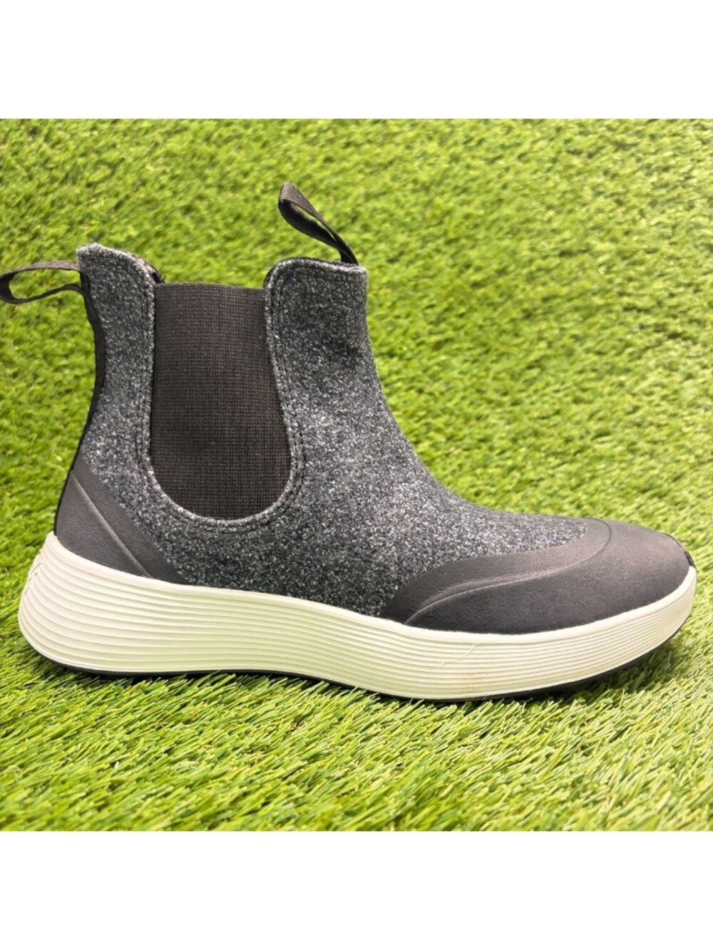 Allbirds Wool Runner Chelsea Mens Size 9 Black Gray Outdoor Pull On Ankle Boots